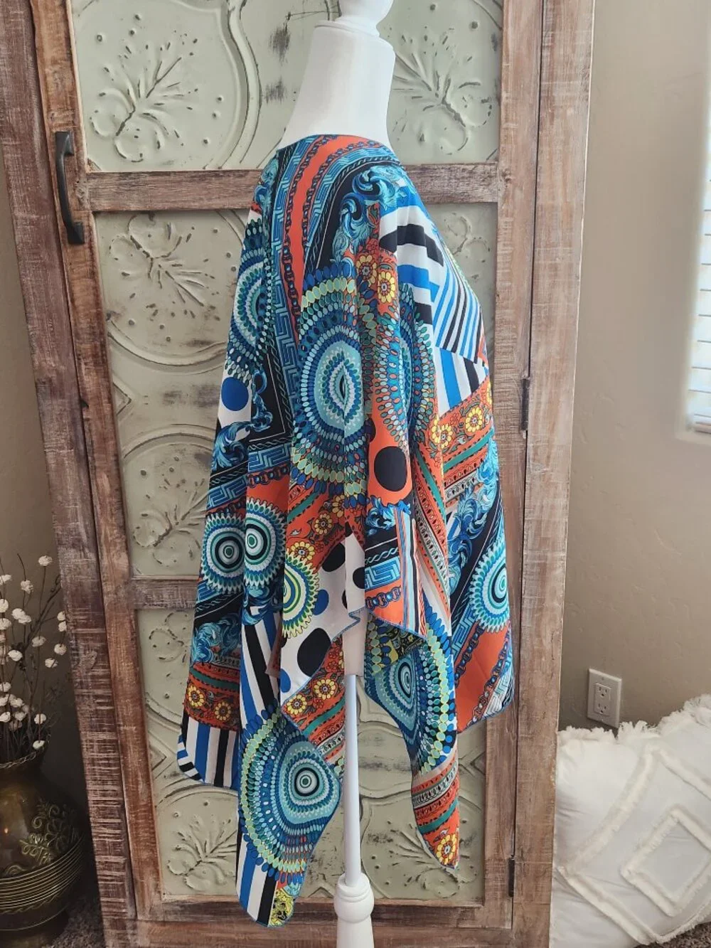 Kokomo Silk Shawl with Colorful Geometric Design | 29